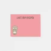 懐かしい可愛らしい丸っぽいハムスター漫画 ポストイット (正面)