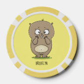 懐かしい可愛らしい丸っぽいハムスター漫画 ポーカーチップ (裏面)