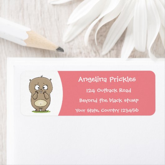 懐かしい可愛らしい丸っぽいハムスター漫画 ラベル (インサイチュ)