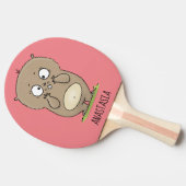 懐かしい可愛らしい丸っぽいハムスター漫画 卓球ラケット (横)