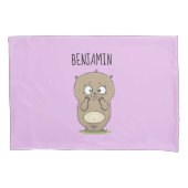 懐かしい可愛らしい丸っぽいハムスター漫画 枕カバー (正面)