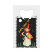 懐かしい小さな女の子、ジャック・オ・ランタン、ネコ クレジットカード栓抜き (裏面)