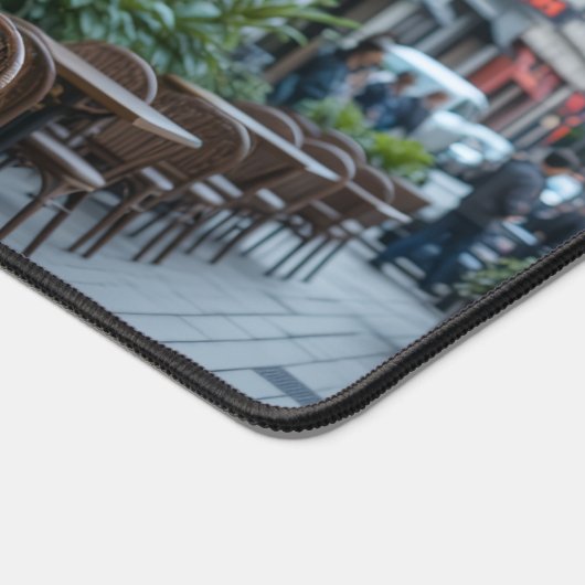 懐かしい平和なコーヒーショップ、アールヌーボー・インスピア デスクマット (コーナー)