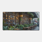 懐かしい平和なコーヒーショップ、アールヌーボー・インスピア デスクマット (正面)