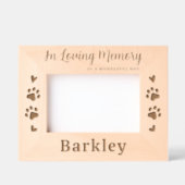 懐かしい思い出で – 犬の猫の手がペットの記念碑をプリント レーザー彫刻フレーム (正面)