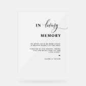 懐かしい思い出にシック結婚な アクリルサイン (正面)