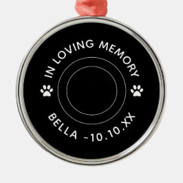 懐かしい思い出の中で猫を亡くした猫の足が記念碑 メタルオーナメント