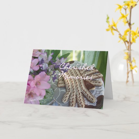 懐かしい思い出カスタマイズ カード (黄色い花)