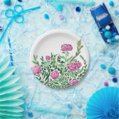 懐かしい抽象芸術フローラ ペーパープレート (パーティー)