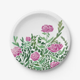 懐かしい抽象芸術フローラ ペーパープレート