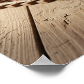 懐かしい木造の列車 ポスター (角)