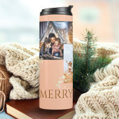 懐かしい桃3写真テンプレートクリスマス タンブラー