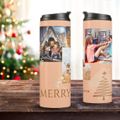 懐かしい桃3写真テンプレートクリスマス タンブラー