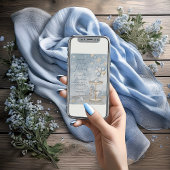 懐かしい海岸沿いの回転木馬をテーマにした赤ちゃんシャワー 招待状