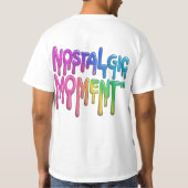 懐かしい瞬間の美男性へしいTシャツ Tシャツ (裏面)