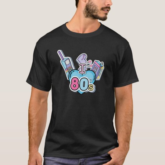 懐かしい私は80の旅の下のメモリレーンが大好き Tシャツ (正面)