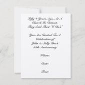 懐かしい結婚記念日カップル記念日招待状 招待状 (裏面)