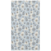 懐かしい航海のテーマの青いパターン テーブルクロス (正面)