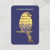 懐かしい記念ミュージックソングバード 名刺 (正面)