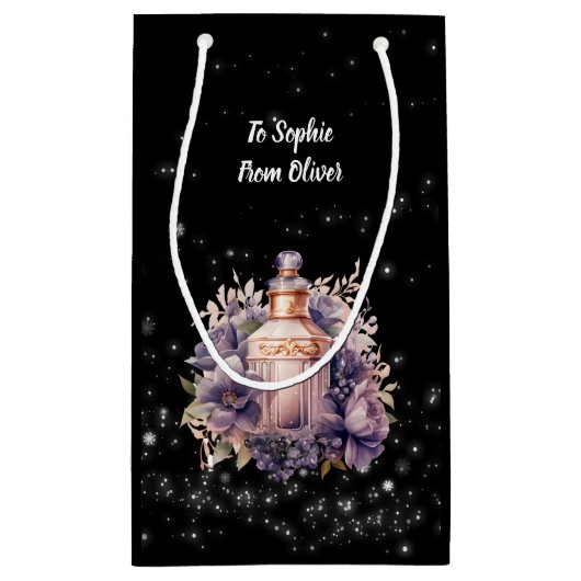 懐かしい豪華なメリークリスマス スモールペーパーバッグ (裏面)