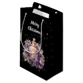 懐かしい豪華なメリークリスマス スモールペーパーバッグ (正面アングル)