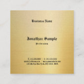 懐かしい金ゴールドテンプレートクラシックヴィンテージルック スクエア名刺 (裏面)