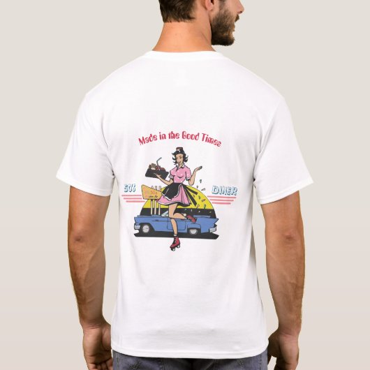 懐かしい50年代の「Good times」シーン Tシャツ (裏面)