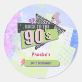 懐かしい90年代のレトロ誕生会に戻る ラウンドシール (正面)