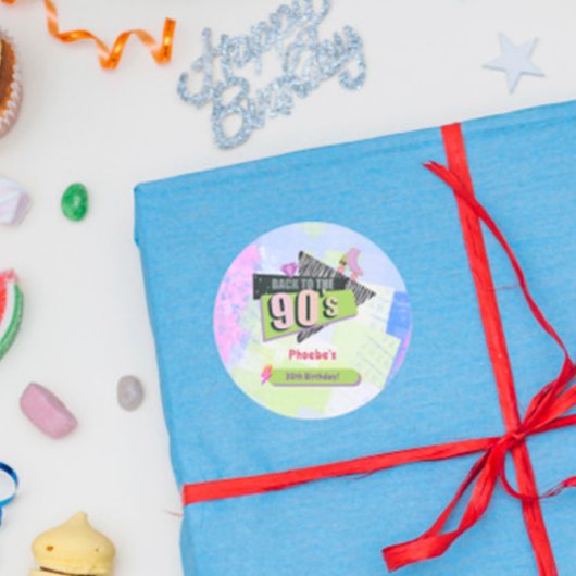 懐かしい90年代のレトロ誕生会に戻る ラウンドシール