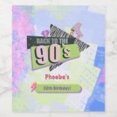 懐かしい90年代のレトロ誕生会に戻る ワインラベル (シングルラベル)