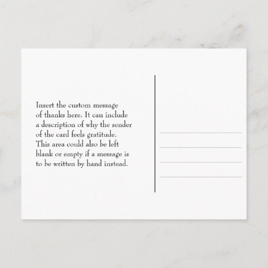 懐かしい「ご親切にありがとう」ポストカード ポストカード (裏面)