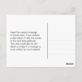 懐かしい「ご親切に感謝」ポストカード ポストカード (裏面)