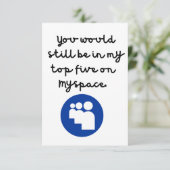 懐かしいMySpace友情/誕生日カード カード (スタンド正面)