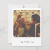 懐かしのインスタント写真 ハヌカ/クリスマスカード シーズンカード (正面)