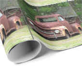 懐しい想い出-古いトラックの包装紙 ラッピングペーパー (ロールコーナー)