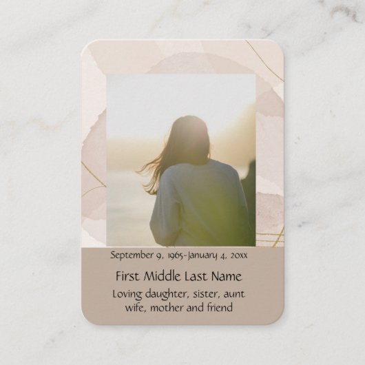 懐の形見フクロウ鳥 名刺 (正面)