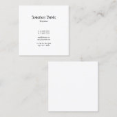 懐エレガントかしいクラシックヴィンテージプロフェッショナル スクエア名刺 (正面/裏面)