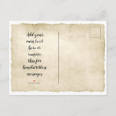 懐エレガントかしいヴィンテージフローラ日付の保存 案内ポストカード (裏面)