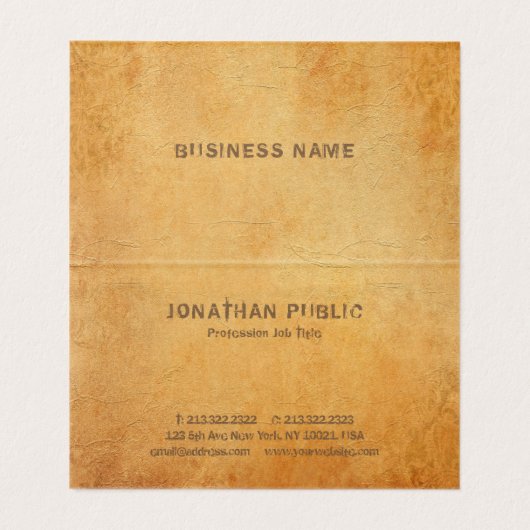 懐エレガントかしい古い紙ルック動揺して文字 名刺 (内部フラット)