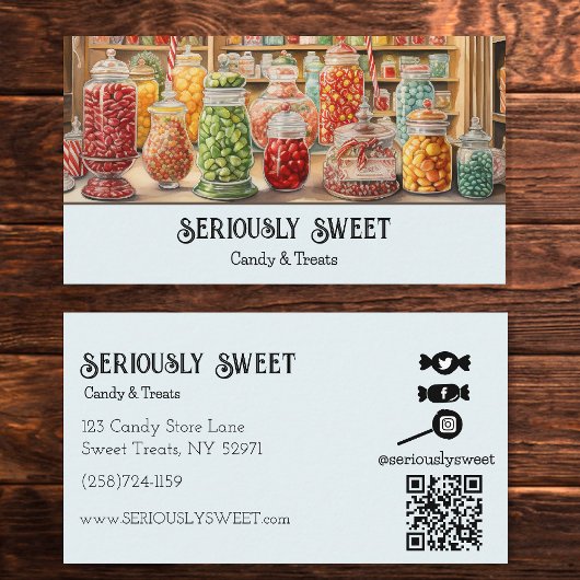 懐カラフルかしい菓子店 名刺