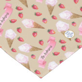 懐パーソナライズされたかしいアイスクリームパーラー手描き ロングテーブルランナー (コーナー)