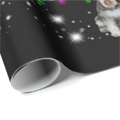 懐中電灯で覆われたシュナウザーのクリスマスツリー ラッピングペーパー (ロールコーナー)