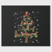 懐中電灯で覆われたダシュントのクリスマスツリー ラッピングペーパー (フラット)