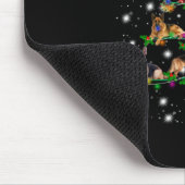 懐中電灯で覆われたドイツのクリスマスツリー マウスパッド (コーナー)