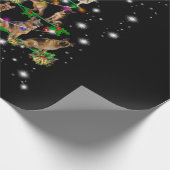 懐中電灯で覆われたドイツのクリスマスツリー ラッピングペーパー (角)