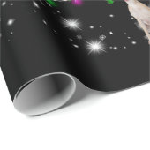 懐中電灯で覆われたホイッペットのクリスマスツリー ラッピングペーパー (ロールコーナー)