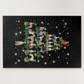 懐中電灯で覆われたホペットのクリスマスツリー ジグソーパズル (横)