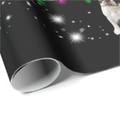 懐中電灯で覆われたボストンテリーのクリスマスツリー ラッピングペーパー (ロールコーナー)