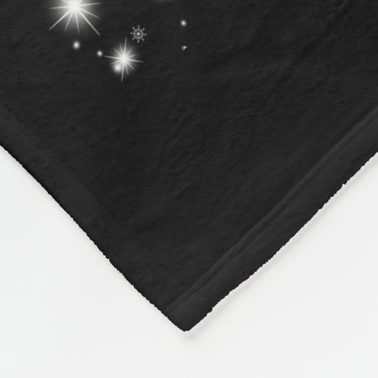 懐中電灯で覆われた象のクリスマスツリー フリースブランケット (角)