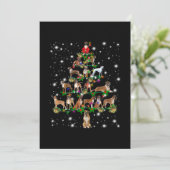 懐中電灯で覆われるボクサーのクリスマスツリー サンキューカード (スタンド正面)